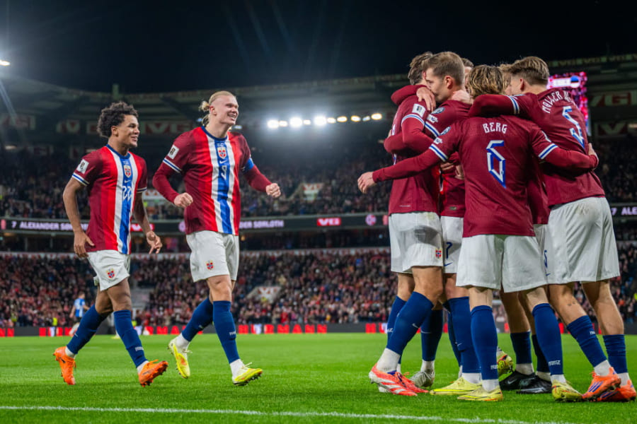Equipe norvégienne de football. Source photo : page officielle de la Fédération de Norvège de football sur X