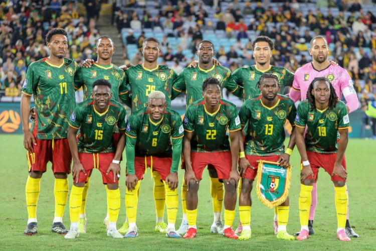 Le onze de départ des Lions Indomptables du Cameroun contre l'Australie. Fédération camerounaise de football