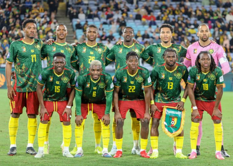 Le onze de départ des Lions Indomptables du Cameroun contre l'Australie. Fédération camerounaise de football