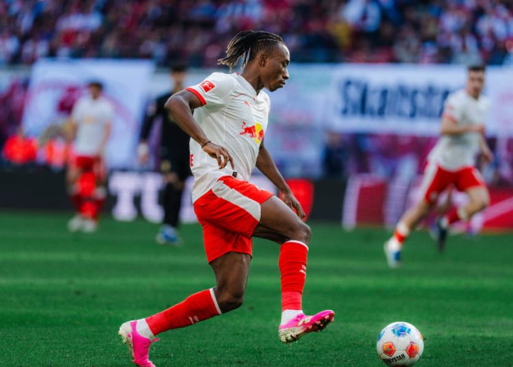 Yan Diomande, ailier ivoirien du RB Leipzig. Site officiel du club