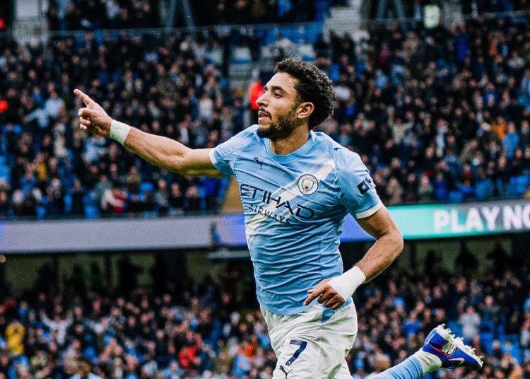 Omar Marmoush. Source photo : site officiel de Manchester City