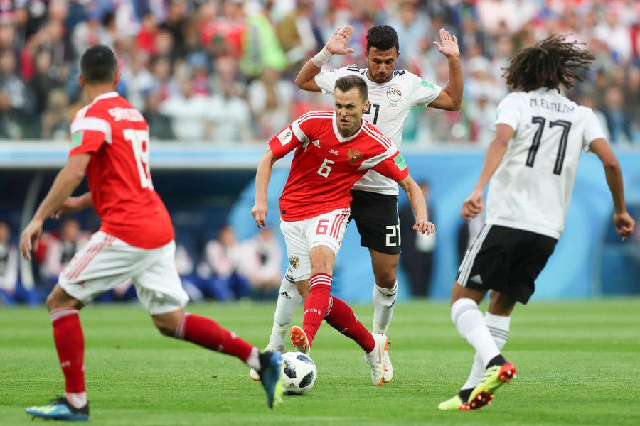 Russie vs Egypte lors de la Coupe du Monde 2018. Source photo : site officiel de la Fédération de Russie de football