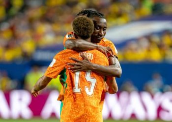 Amad Diallo et Yan Diomandé. Source photo : page de l'Equipe Nationale de Football Côte d'Ivoire sur Facebook