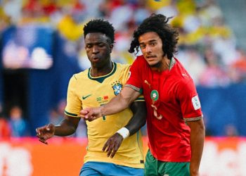 Brésil vs Maroc à la Coupe du Monde. Source photo : page officielle de la fédération brésilienne de football sur Facebook