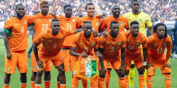 L'équipe de la Côte d'Ivoire. Source photo : page officielle de la Fédération Ivoirienne de Football sur Facebook