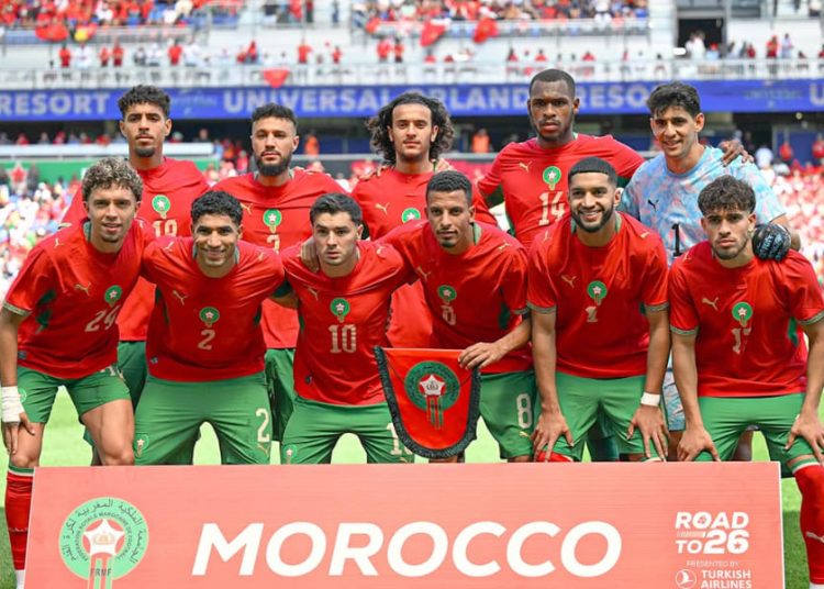 L'équipe nationale du Maroc. Source photo : compte officiel des Lions de l'Atlas sur Instagram