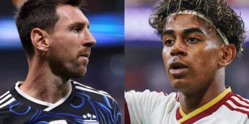 Lionel Messi et Lamine Yamal. Source photo : pages officielles des équipes de l'Espagne et de l'Argentine sur Facebook