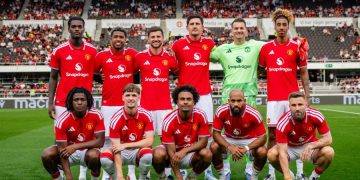 Manchester United en amical. Page officielle du club sur Facebook