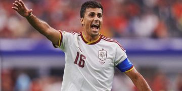 Rodri. Source photo compte officiel de l'équipe d'Espagne sur X