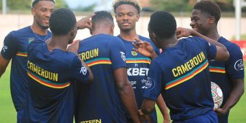 L'équipe du Cameroun. Page des Lions Indomptables sur Facebook