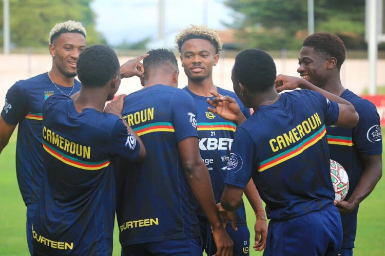 L'équipe du Cameroun. Page des Lions Indomptables sur Facebook