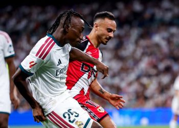 Yan Diomandé (25), ailier ivoirien du Real Madrid, face au Rayo Vallecano. Site officiel des Merengues